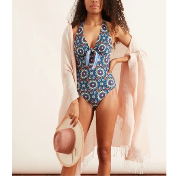 LA DOUBLEJ Bow Bather One Piece Swimsuit sz M 325$ - Picture 3 of 10